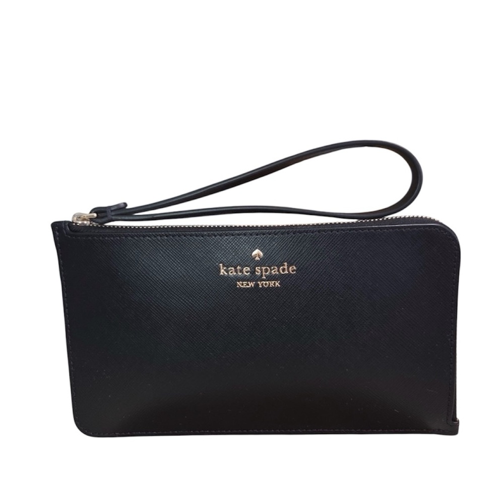 NWOT Kate Spade Lucy Black Leather Wristlet